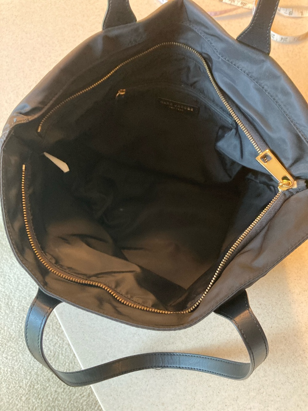 Marc Jacobs Black Nylon Tote Bag with Logo - Picture 7 of 16